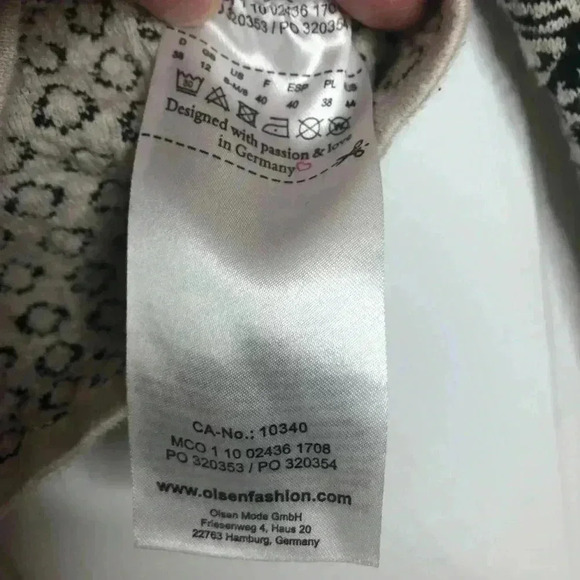 Olsen Europe Blazer White & Black Patterned Size 8 - Picture 10 of 16